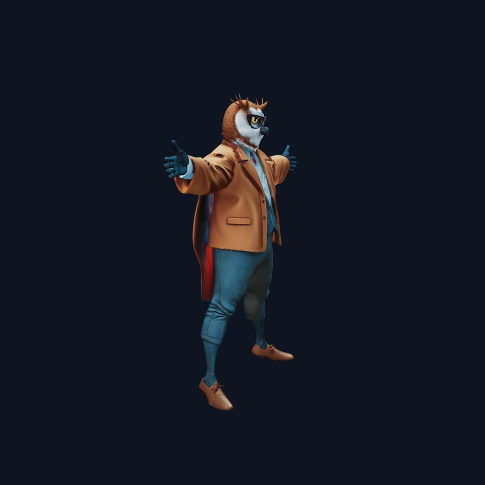 Elegant Owl Gentleman model pack